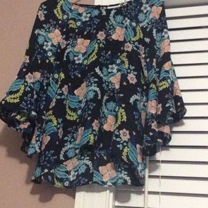 New York and company flower blouse